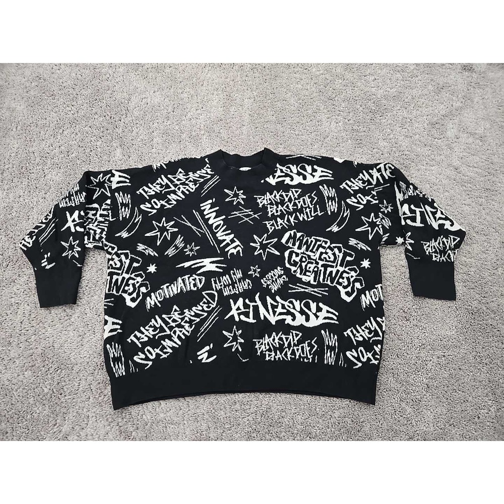 Target Black History Month Sweater Womens 3X PLUS Black Motivation Allover Print